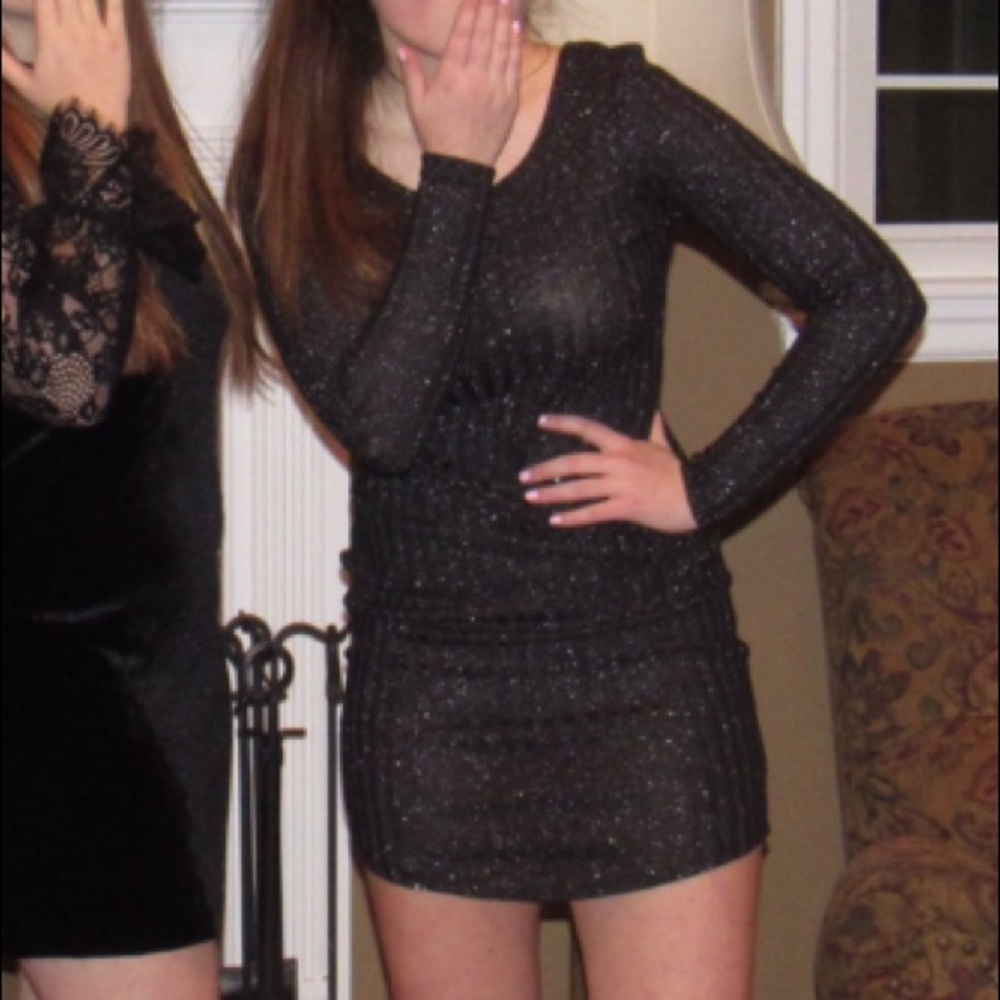 Sparkly Little Black Dress
